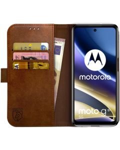 Rosso Element PU Leather Wallet Θήκη Πορτοφόλι με Stand - Brown (Motorola Moto G51 5G)