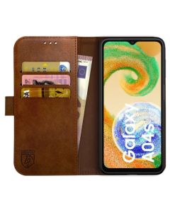 Rosso Element PU Leather Wallet Θήκη Πορτοφόλι με Stand - Brown (Samsung Galaxy A04s)