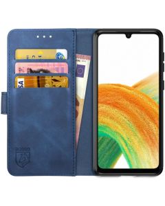 Rosso Element PU Leather Wallet Θήκη Πορτοφόλι με Stand - Blue (Samsung Galaxy A33 5G)