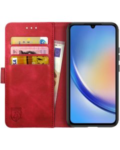 Rosso Element PU Leather Wallet Θήκη Πορτοφόλι με Stand - Red (Samsung Galaxy A34 5G)