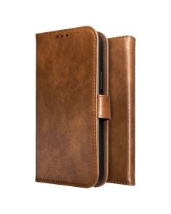 Rosso Element PU Leather Wallet Θήκη Πορτοφόλι με Stand - Brown (Samsung Galaxy S23)