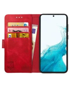 Rosso Element PU Leather Wallet Θήκη Πορτοφόλι με Stand - Red (Samsung Galaxy S23)