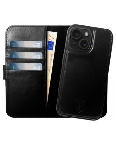 Rosso Elite MagSafe Leather Wallet Δερμάτινη Θήκη Πορτοφόλι - Black (iPhone 14)