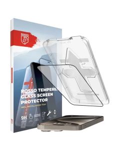 Rosso Tempered Glass FullFace Αντιχαρακτικό Προστατευτικό Οθόνης (iPhone 15 Pro Max)
