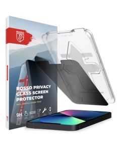 Rosso Privacy 3D Full Glue Full Face Αντιχαρακτικό Γυαλί Tempered Glass Black (iPhone 13 / 13 Pro)
