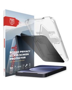 Rosso Privacy 3D Full Glue Full Face Αντιχαρακτικό Γυαλί Tempered Glass with Installation Tray Black (iPhone 12 / 12 Pro)
