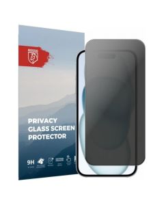 Rosso Tempered Glass Privacy Αντιχαρακτικό Γυαλί Προστασίας Απορρήτου Οθόνης (iPhone 15)