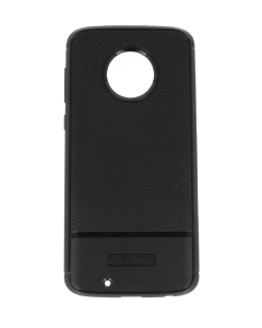 TPU Rugged Armor Football Grain Case Black (Motorola Moto G6)
