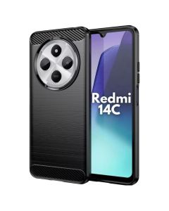 TPU Carbon Rugged Armor Case Ανθεκτική Θήκη Black (Xiaomi Redmi 14C / Redmi A4 / Poco C75)
