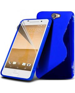 S-line Silicone Θήκη Σιλικόνης Μπλε + Μεμβράνη Οθόνης (HTC One A9)