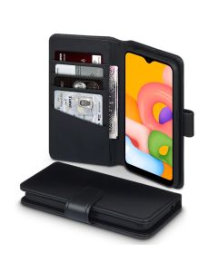 Terrapin Δερμάτινη Θήκη Πορτοφόλι Wallet Case (117-002a-287) Μαύρο (Samsung Galaxy A01)