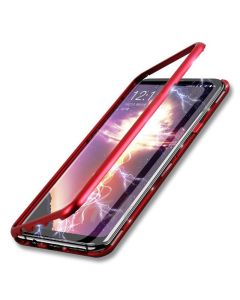 Magneto Bumper Case - Μαγνητική Θήκη Clear / Red (Samsung Galaxy A40)