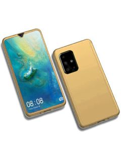 360 Full Cover Case & Tempered Glass - Gold (Samsung Galaxy A41)