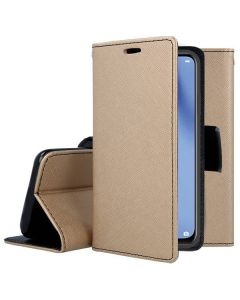 Tel1 Fancy Diary Case Θήκη Πορτοφόλι με δυνατότητα Stand Gold / Black (Samsung Galaxy A42 5G)