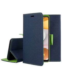 Tel1 Fancy Diary Case Θήκη Πορτοφόλι με δυνατότητα Stand Navy / Lime (Samsung Galaxy A42 5G)