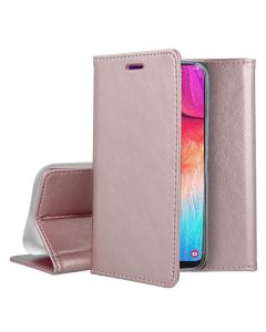 Forcell Magnet Wallet Case Θήκη Πορτοφόλι με δυνατότητα Stand Rose Gold (Samsung Galaxy A42 5G)