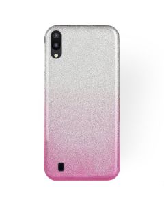 Forcell Glitter Shine Cover Hard Case Clear / Pink (Samsung Galaxy M10)