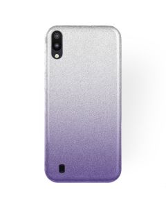 Forcell Glitter Shine Cover Hard Case Clear / Violet (Samsung Galaxy M10)