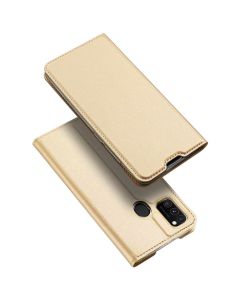DUX DUCIS SkinPro Wallet Case Θήκη Πορτοφόλι με Stand - Gold (Samsung Galaxy M21 / M30s)