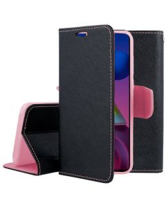 Tel1 Fancy Diary Case Θήκη Πορτοφόλι με δυνατότητα Stand Black / Pink (Samsung Galaxy M51)
