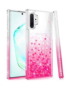 Diamond Liquid Glitter TPU Case Θήκη με Χρυσόσκονη Clear / Pink (Samsung Galaxy Note 10 Lite)