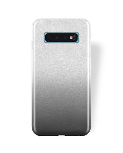 Forcell Glitter Shine Cover Hard Case Clear / Black (Samsung Galaxy S10)