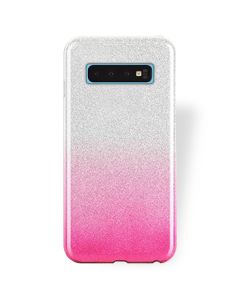 Forcell Glitter Shine Cover Hard Case Clear / Pink (Samsung Galaxy S10)