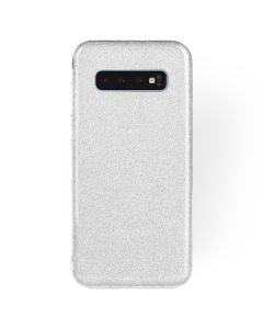 Forcell Glitter Shine Cover Hard Case Silver (Samsung Galaxy S10)