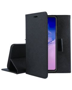 Tel1 Fancy Diary Case Θήκη Πορτοφόλι με δυνατότητα Stand Black (Samsung Galaxy S10 Lite)