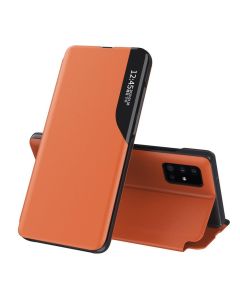 Eco Leather View Case Θήκη Πορτοφόλι με Stand - Orange (Samsung Galaxy S20 Ultra)