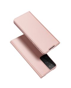 DUX DUCIS SkinPro Wallet Case Θήκη Πορτοφόλι με Stand - Rose Gold (Samsung Galaxy S21 Ultra 5G)
