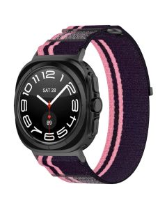 Techsuit Watchband (W054) Υφασμάτινο Λουράκι Samsung Galaxy Watch Ultra 47mm - Pink / Black