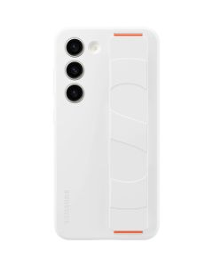 Samsung Silicone Grip Cover (EF-GS911TWEGWW) Θήκη Σιλικόνης με Λουράκι White (Samsung Galaxy S23)