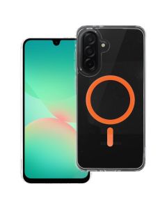 Drop Glue Colorful Ring Mag Cover Case Θήκη Συμβατή με MagSafe Clear / Orange (Samsung Galaxy A16 4G / 5G) - MT82959