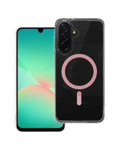Drop Glue Colorful Ring Mag Cover Case Θήκη Συμβατή με MagSafe Clear / Pink (Samsung Galaxy A16 4G / 5G) - MT82960