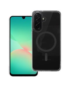 Drop Glue Colorful Ring Mag Cover Case Θήκη Συμβατή με MagSafe Clear / Black (Samsung Galaxy A56 5G) - MT82958