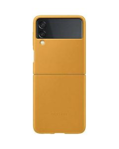 Samsung Leather Cover (EF-VF711LYEGWW) Δερμάτινη Θήκη Mustard (Samsung Galaxy Z Flip 3 5G)