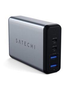 SATECHI Dual Travel Charger 2x USB-A 2x Type-C 75W Φορτιστής Τοίχου - Space Gray