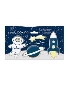 Scrap Cooking 4 Space Stainless Steel Cookie Cutters (SCC-2084) 4 Κουπ Πατ