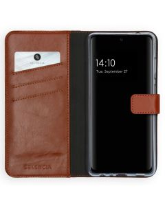 Selencia Era Genuine Leather Wallet Case Δερμάτινη Θήκη Πορτοφόλι - Light Brown (Samsung Galaxy A72 4G / 5G)