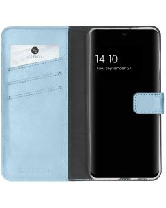 Selencia Era Genuine Leather Wallet Case Δερμάτινη Θήκη Πορτοφόλι - Light Blue (Samsung Galaxy S21 FE 5G)