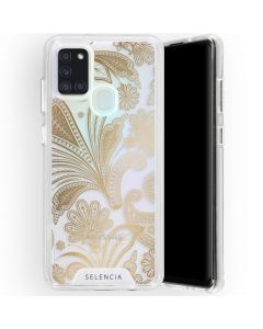 Selencia Zarya Protective Silicone Case Θήκη Σιλικόνης Paisley Gold (Samsung Galaxy A21s)