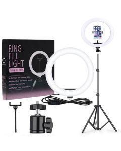 QX-260 Ring LED Fill Light 10'' with Tripod up to 200cm  Φωτισμός Led με Τρίποδο - Black