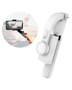 L08 Selfie Stick with Tripod Telescopic Stand and Remote Gimbal Stabilizer για Κινητά - White - MT37651