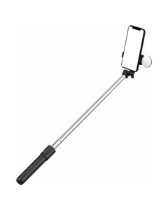 Universal Tripod / Selfie Stick WR1YXS 0.71m with Round Lamp and Remote Control για Κινητά - Black - MT83076