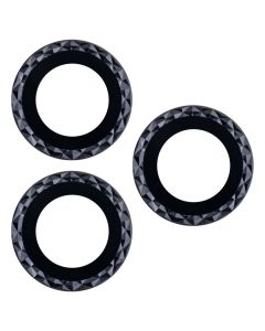 Camera Lens Tempered Glass Film Prοtector Black Rhombus (iPhone 12 Pro)