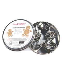 Scrap Cooking 3 Small Gingerbread Men Stainless Steel Cookie Cutters (SCC-2009) 3 Κουπ Πατ
