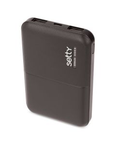 Setty SPB-05 Power Bank 5000mAh 2.1A Εξωτερική Μπαταρία - Black - MT82742