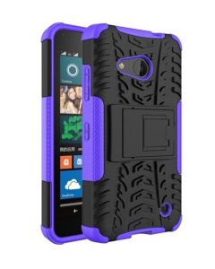Shockproof Case Ανθεκτική Θήκη με Δυνατότητα Stand Μωβ + Μεμβράνη Οθόνης (Microsoft Lumia 550)