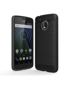 TPU Carbon Rugged Armor Case (148257) Black (Motorola Moto G5)